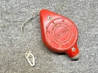 VINTAGE INDEGANA PLUMB BOB REEL LINE LEVEL TOOL BUILDERS MASONRY SPAIN RED