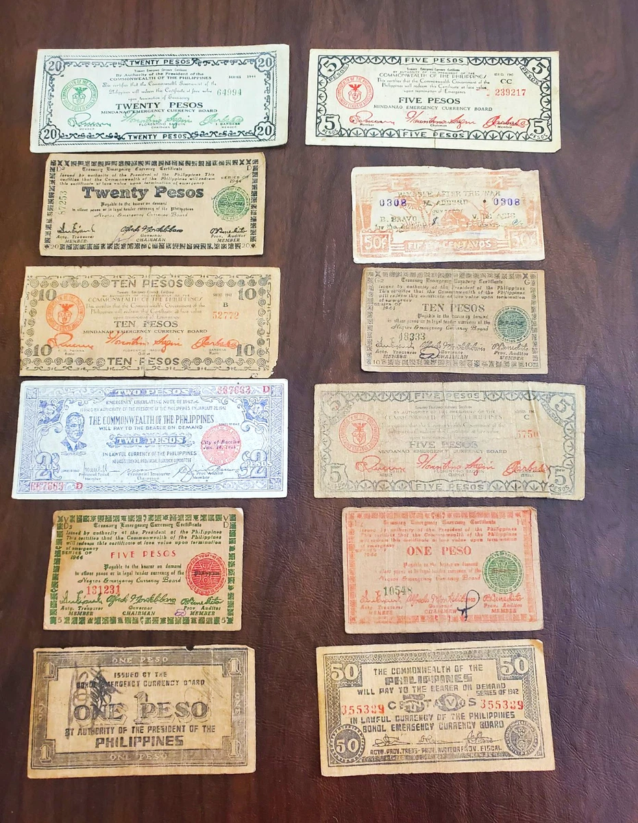 Uncertified 1942 Year Philippine Paper Money for sale | eBay