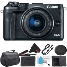 Canon EOS M6 Mirrorless Digital Camera EF-M 15-45mm f/3.5-6.3 is STM Lens Kit 1