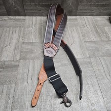 Nocona N8512629 Leather Suspenders Mens L Basketweave Missing Strap Clips