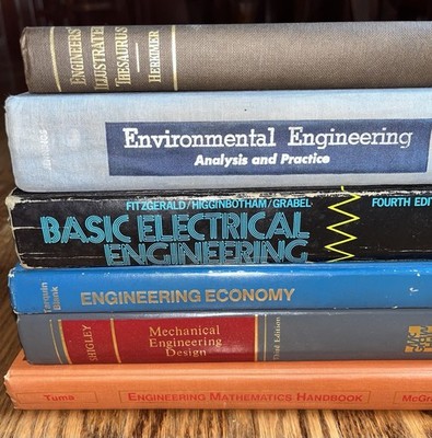 Vintage Engineering Book Lot Hardcover Books ￼ Mechanical, Electrical, Etc.