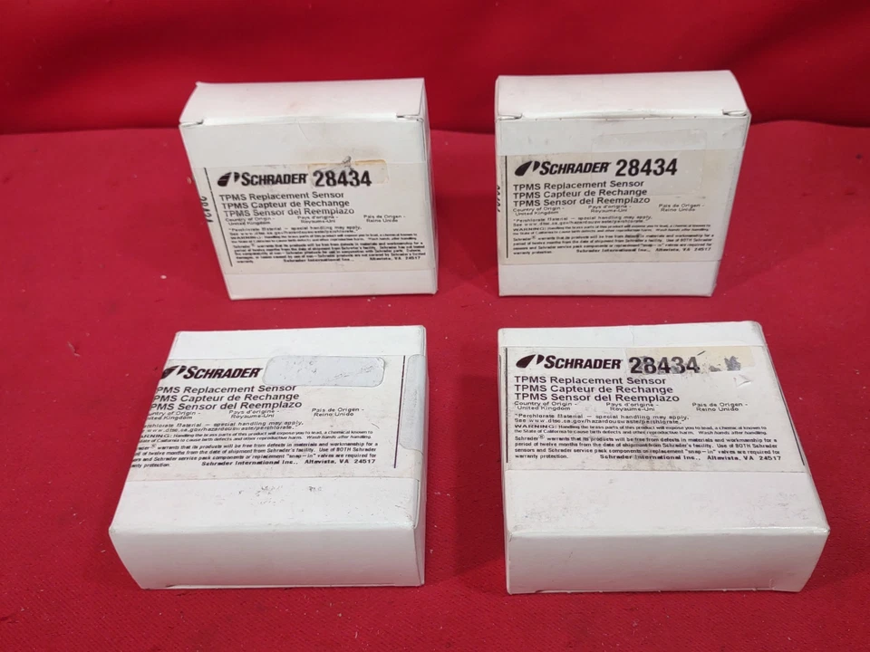 4 x Sensor TPMS Schrader 28434 para Select 2007-2010 Chrysler Dodge Jeep Foto 3 de 4