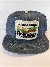 Roundup Herbicide Vintage Snapback Hat Swingster Made in USA Denim Patch Trucker