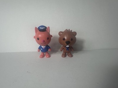 Sago Mini Jinja's Jet plane pilot orange cat Captain airplane action figure toy