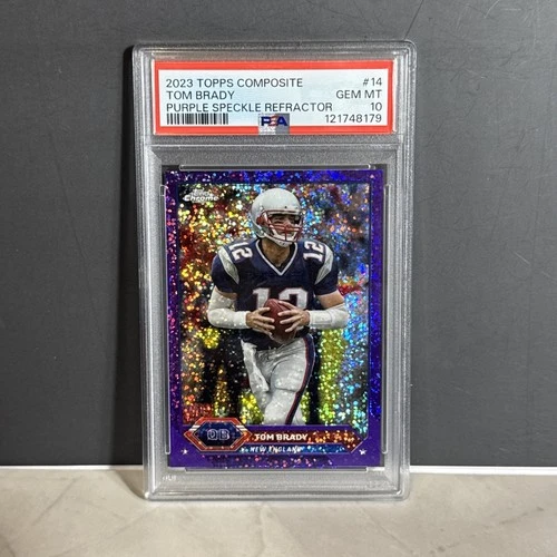 New Listing2023 Topps Composite - Chrome Tom Brady #14 Purple Speckle Refractor /250 PSA 10