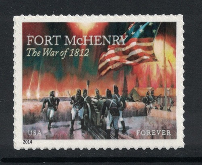 #ad Scott 4921 Fort McHenry War of 1812 Forever Stamp MNH S A 2014 mint $1.99