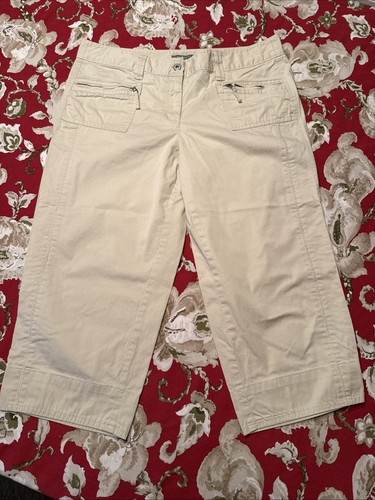 Ann Taylor khaki hellbraun Signature Fit Caprihose, nie getragen, Größe 12 - Bild 1 von 6