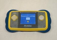 VTech Mobigo Handheld Touch Learning Game System Blue TESTED/Works