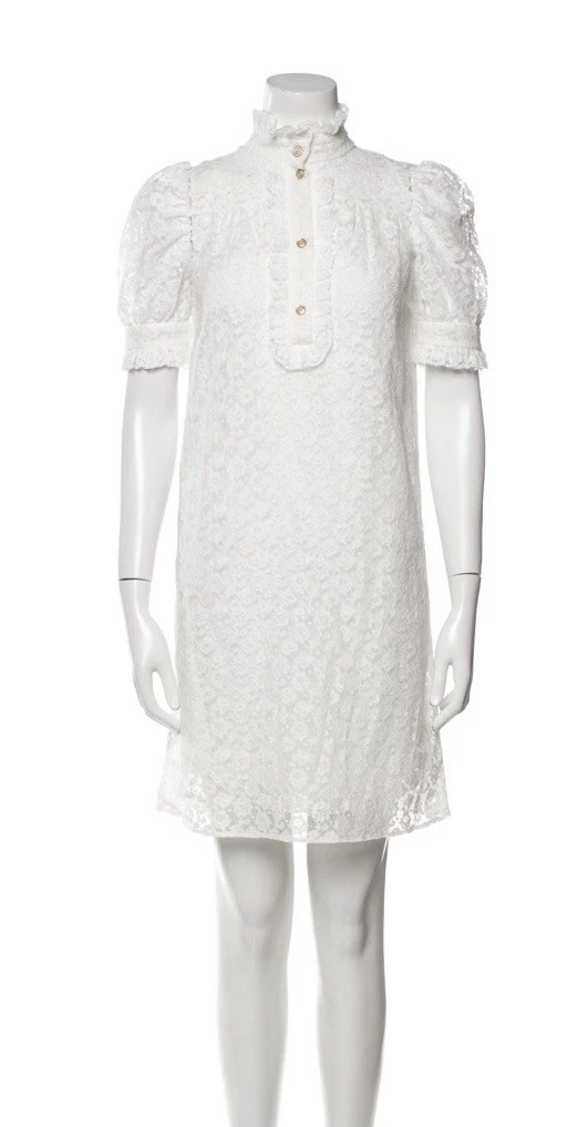 Excellent état : robe Gucci taille basse, lin et soie, taille S
