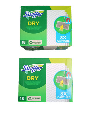 Swiffer Bodenwischer Bodenstaubsauger Nachfüllpack 18 Tücher ideal für Staub (2er Pack)
