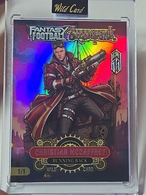 2026 Christian McCaffrey TRUE 1/1 Wild Card Steampunk PUNKS Rainbow Foil 