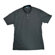 PGA TOUR Men  s 2XL XXL dark Grey Check Print Polo