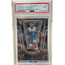 2024-25 Totally Certified Mirror Platinum Black 1/1 Anthony Edwards ONE OF ONE
