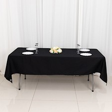 60x102" Black 100 COTTON TABLECLOTH High Quality Catering Home Dinner Linens