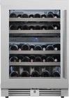 Landmark L3024UI2W-LH 24"W 37 Bottle Dual Zone Wine Cooler - Stainless Steel