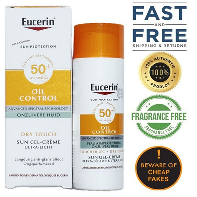 #ad Eucerin Oil Control Dry Touch Sun Gel Cream Ultra Light Acne Skin SPF50 50mlNIB $29.99