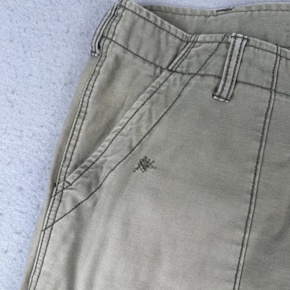 Vintage Roxy Shorts Womens 11 (32x12) Green Frayed Bermuda Canvas Y2K Faded - Image 3 of 4