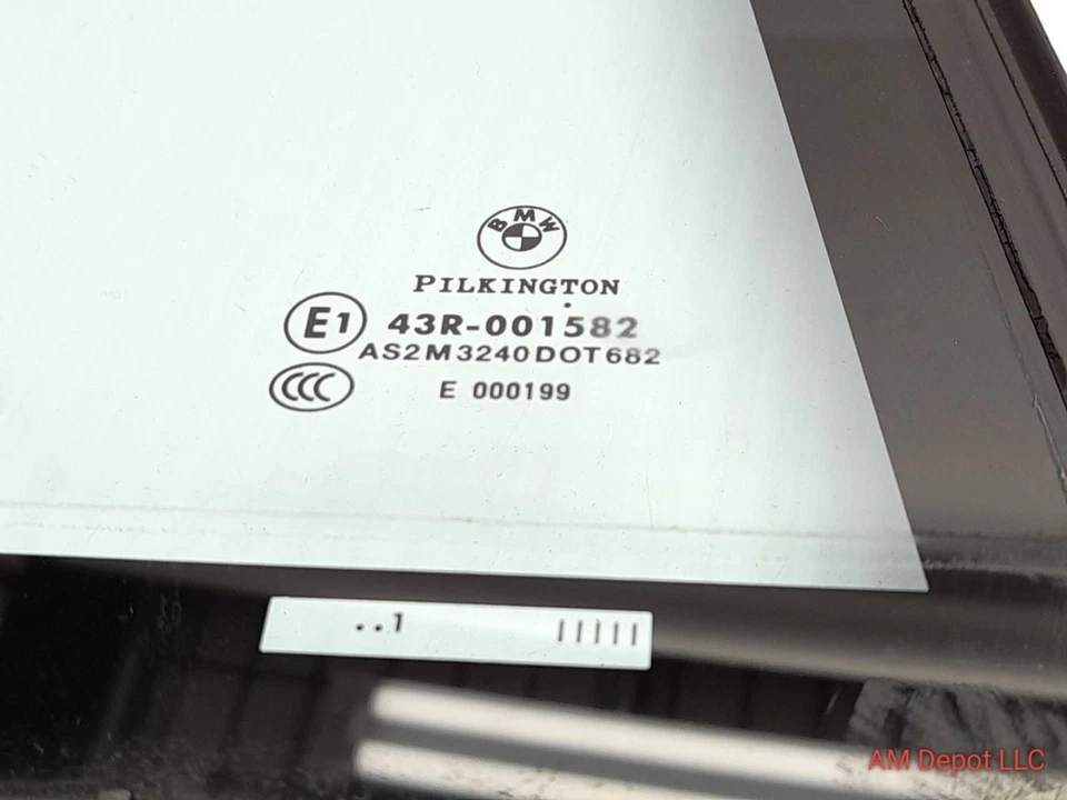 2011 BMW 335xi 335i 328i 328xi E90 Sedan Rear Right Passenger Door Quarter Glass - Image 2 of 3