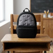 Nike Brasilia JDI Mini Backpack Kids One Size Black Sherpa NEW WITH FLAW 