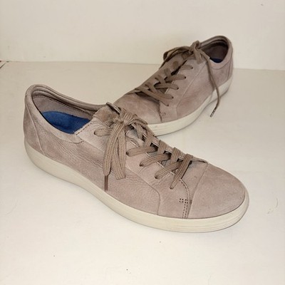 Ecco Soft 7 Light Brown Nubuck Suede Leather Sneakers Comfort Shoes Sz 44