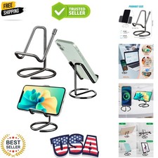 Cell Phone Stand for Desk, Small Metal Mobile Phone Stand Holder, Cool Black ...