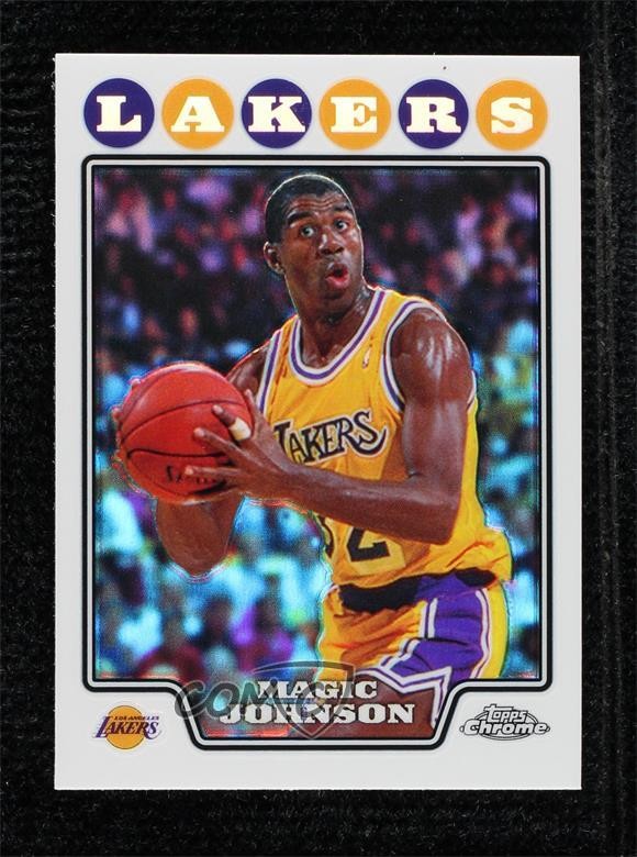 2008-09 Topps Chrome Refractor Magic Johnson #171 HOF 7f0