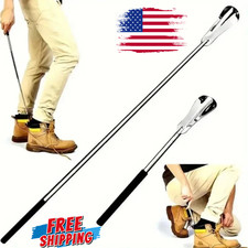 New Extra Long Handle Shoe Horn Stainless Steel 25" Handled Metal Shoehorn Horns