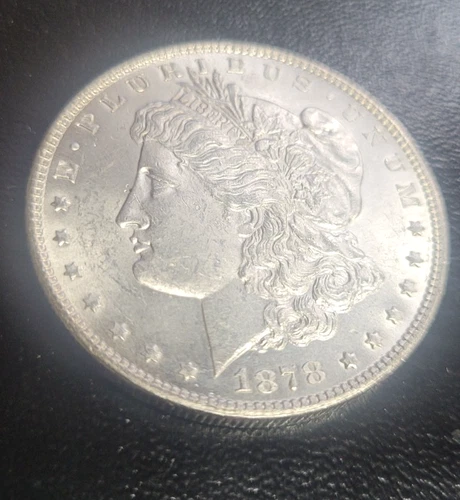 1878-P Morgan Silver Dollar- 7 Tailfeathers Semi Key BU High Grade Luster