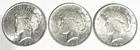 3 Coins-1922 Peace Dollars $1 Circulated Coins 90% Silver * Philadelphia Mint