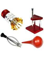Watch Crystal & Hand Press Tool Kit Crystal Remover / Fitter + Hand Puller-4PC