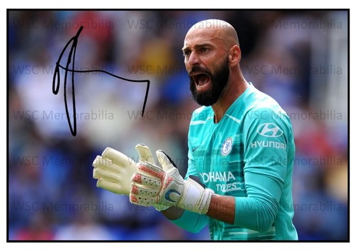 11136. Willy Caballero Signed Pictures (A4 Prints) Chelsea Manchester City etc.