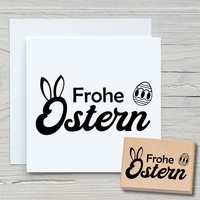 Stempel Frohe Ostern 03 - Motivstempel Holzstempel Scrapbooking Karten Basteln