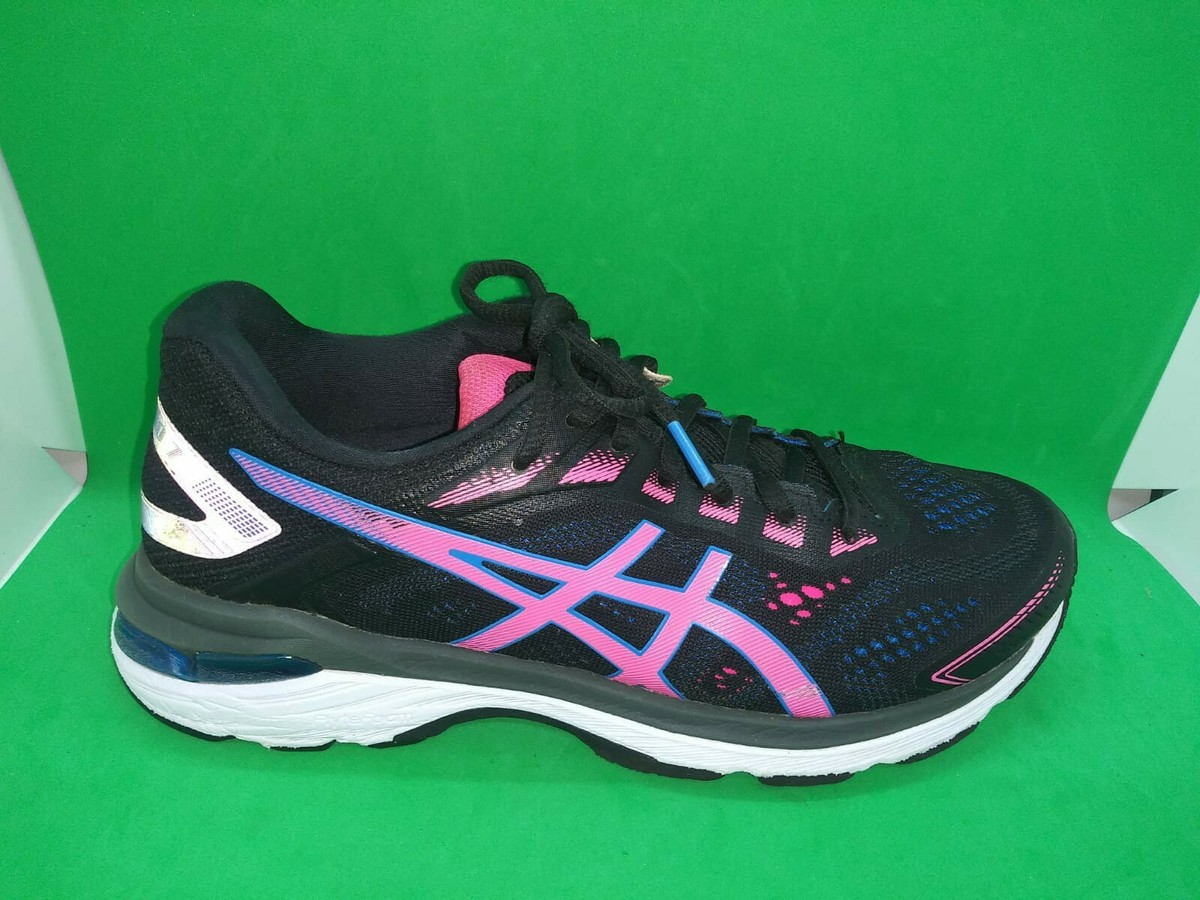 Women's Asics GT-2000 1012A554 Running Shoes Black/Pink/Navy Blue Size  M
