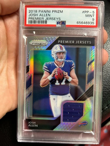 2018 Panini Prizm - Prizm Premier Jerseys Josh Allen #PP-5 (MEM, RC) PSA 9