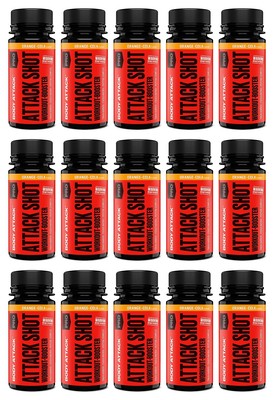 Body Attack Attack Shot 15x 60 ml Booster Aminos Citrullin Alanin Taurin Koffein