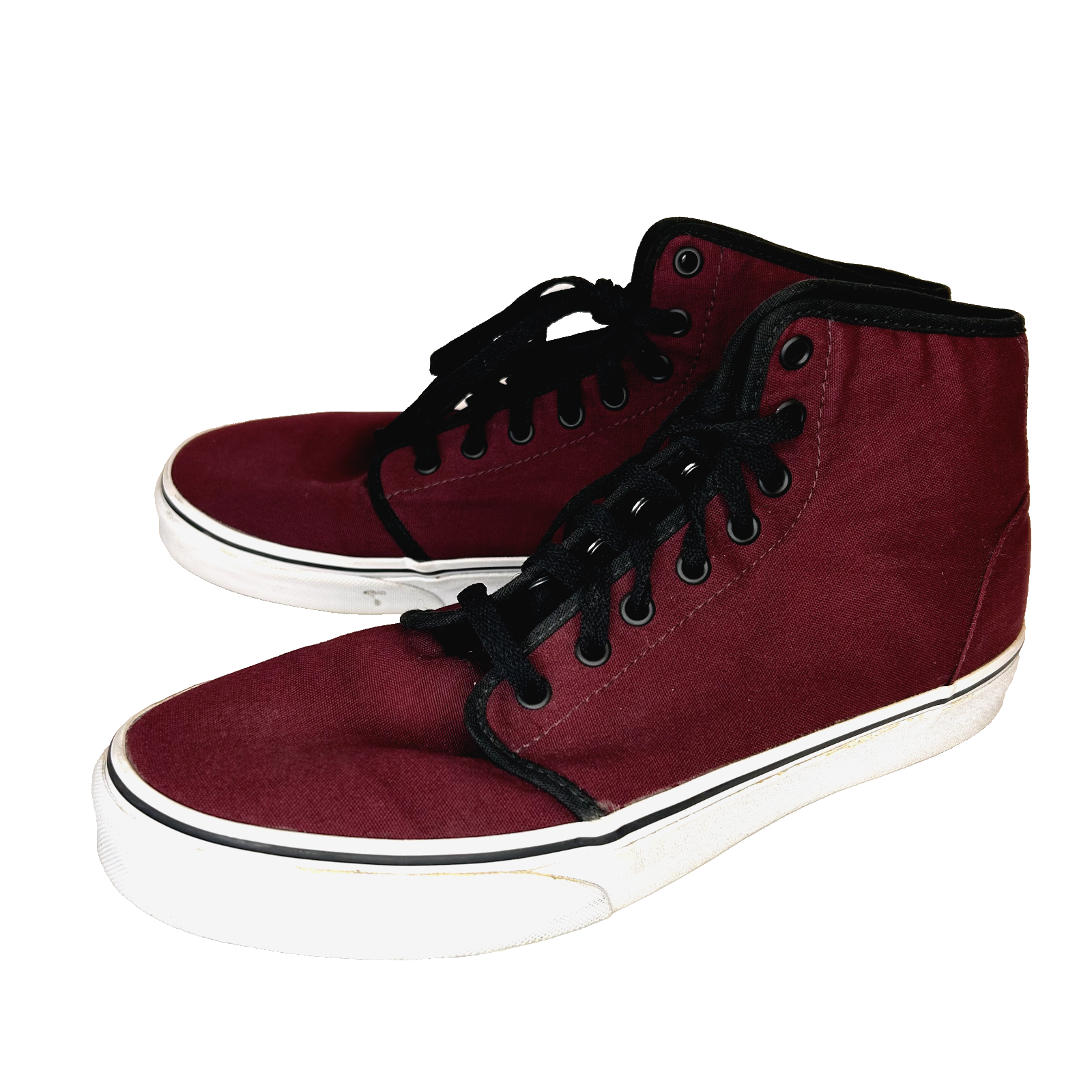 Vans 106-Hi Canvas High Top Skate Lace Up Sneakers Port Royale Maroon Men’s 10