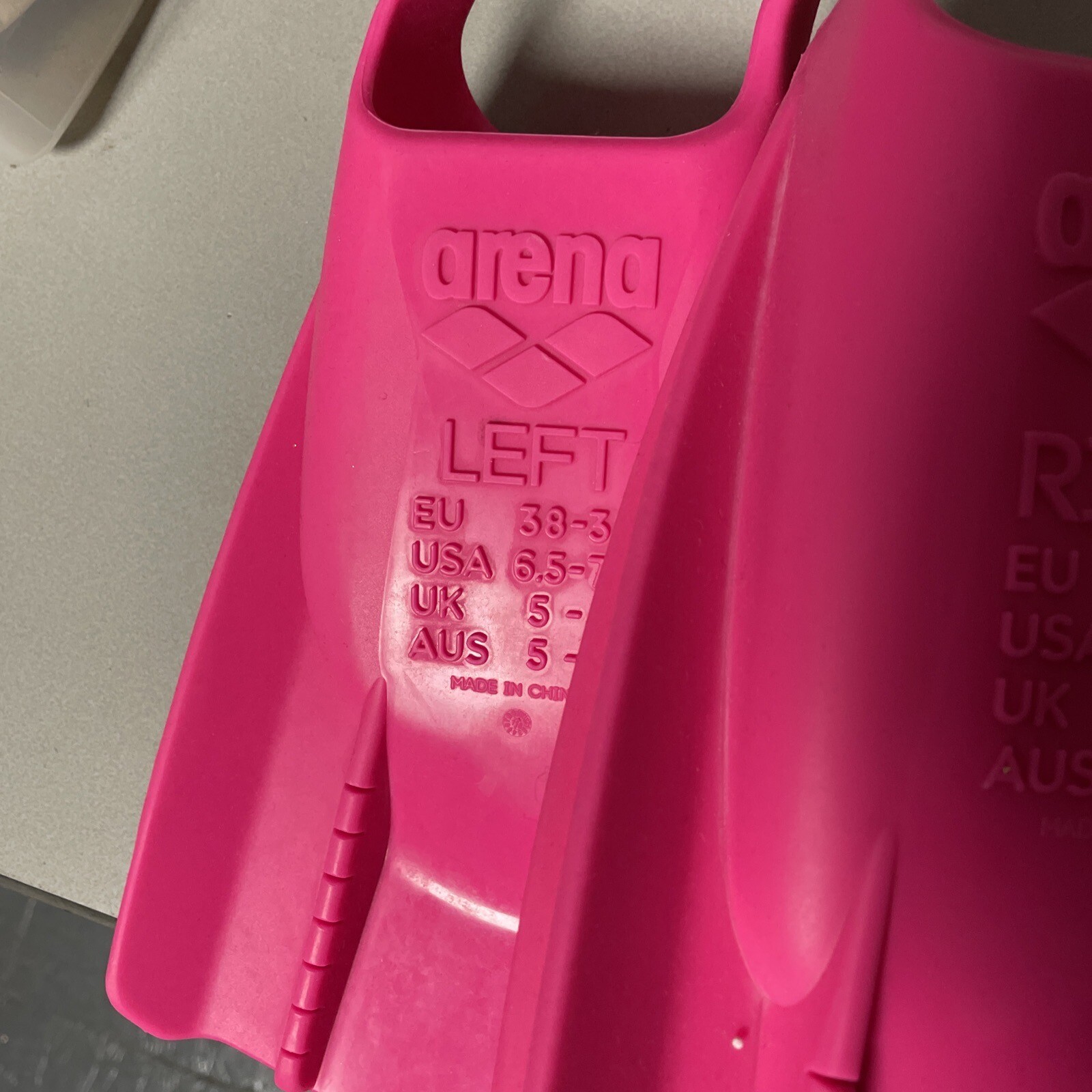 Arena Powerfin Pro Resistance Training Fins Swimming Flippers Pink UK5