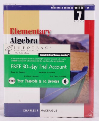 Intermediate algebra 7th Ed Annotated Instructor Edition w/ CD by C. P. McKeague