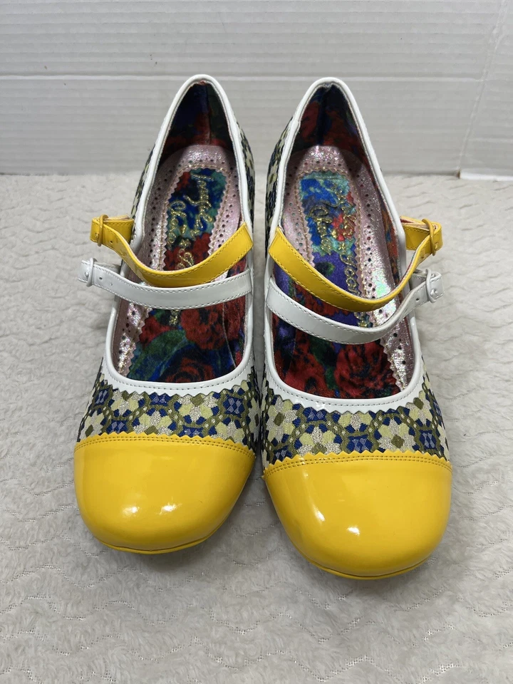 Irregular Choice Mini Mod 2 Ankle Strap Buckle Fastening Mustard Women’s Sz 10 - Image 3 of 4