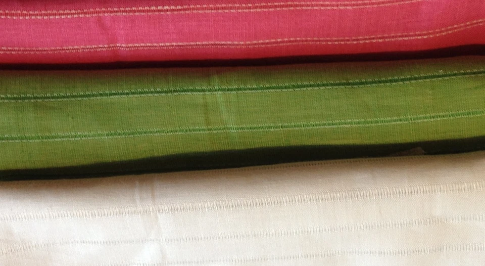 100% Flax Linen Fabric Yarn Dyed Dobby Stripe Different Colors By the Yard