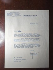 Lyndon B. Johnson Signed Letter As A Senator - Rare Historical Piece Auto TLS
