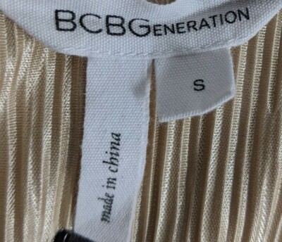 BCBGeneration Dress Gold Shimmer Womens Size Small | eBay