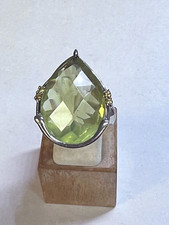 Sterling Silver Yellow Quartz Ring 14g Size 9