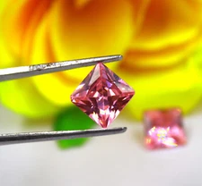 Unique Gift Pink Sapphire Pair 13.85Ct Certified Princess Cut Loose Gemstone AKJ