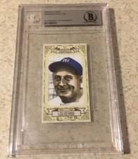 Lou Gehrig Original Art Sketch Card New York Yankees MLB Beckett BAS True 1/1