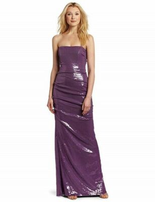 NICOLE MILLER WOMEN'S STRAPLESS BEADED GOWN