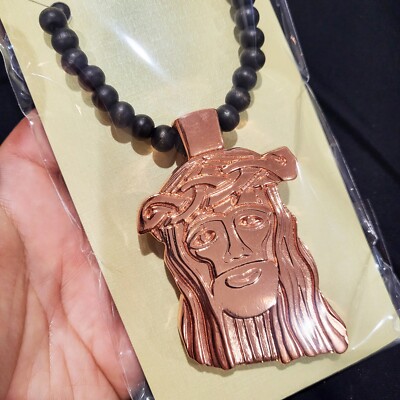 Hip Hop Rose Gold Plated Jesus Pendant 8mm 30