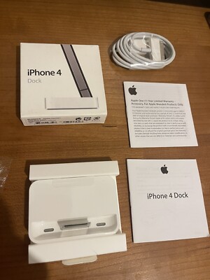 New in box Apple iPod and iPhone Dock. White Dock for iPods + iPhones. M596ZM/B