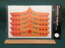Vtg 1977, Wonder Woman TIARAS Pack of 5 Cardboard BIRTHDAY Party D.C. Comics