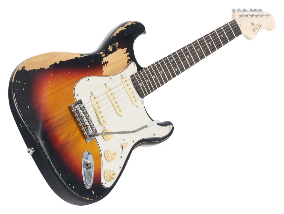 Rocktile Vinstage ST Chitarra Elettrica Vintage Sunburst Corpo Relic Aged Pickup - Immagine 4 di 4